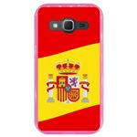Hapdey Funda Rosa para Samsung Galaxy Core Prime G360, Diseño Ilustración 2, bandera de España