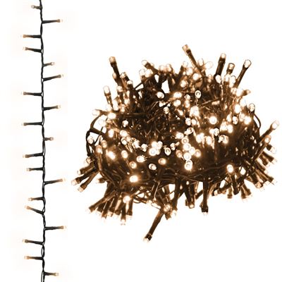 Tira De Luces Vidaxl Compacta Con 3000 Led Pvc Blanco Cálido 65 M