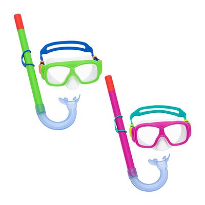 Gafas De Buceo Con Tubo Infantiles Bestway Verde Rosa
