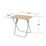 Mesa plegable portátil para camping terraza jardín mesa de metal y madera  50X70X70cm