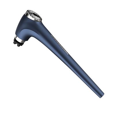Pistola Masaje Fascia Dam Mango Largo Con 4 Cabezales Diferentes Y 5 Niveles De Potencia Azul Oscuro