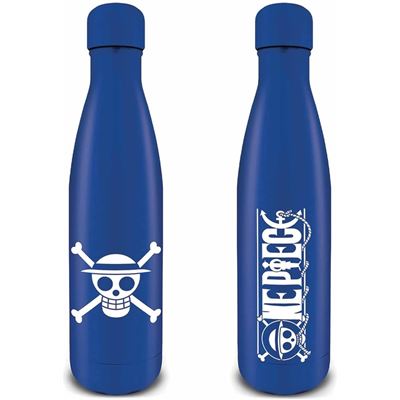 Botella Metálica Azul Logo One Piece 540 Ml