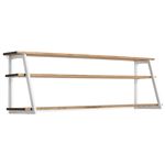 Estantería Poligonal Ascendente 120x35x47cm blanca madera vintage estilo industrial