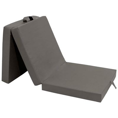 Colchón de espuma plegable en 3 partes 190x70x9 cm gris - vidaXL