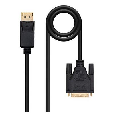 Cable conversor Nanocable 10.15.4502 DisplayPort a DVI 2m oro 24K negro - Imagen 2