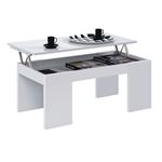 Mesa de centro elevable Habitdesign color blanco brillo