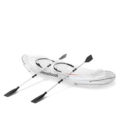 Kayak Hinchable Transparente Con Accesorios Paros Innovagoods 312 Cm 2 Plazas