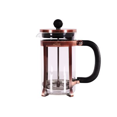 Cafetera De Émbolo Any Morning Cobre Y Transparente, 600 Ml