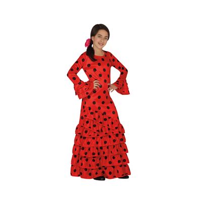De Niña Disfrazzes flamenca con lunares rojo talla 3 4 t1