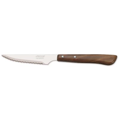 Cuchillo Chuletero Arcos De Mesa 803800 Monoblock De Una Pieza De Acero Inoxidable Y Hoja De 10.5 Cm En Caja