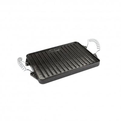 Plancha Hierro Fundido Esmaltada Rectangular 21 X 27 Cm.