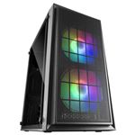 Caja PC Micro ATX Mars Gaming MCDUO, Ventana Lateral Total, 2xVentilador FRGB