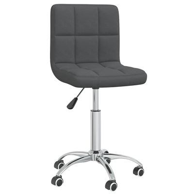 Vidaxl Gris/Oscuro Silla De Comedor Giratoria Tela 5,1 Kg