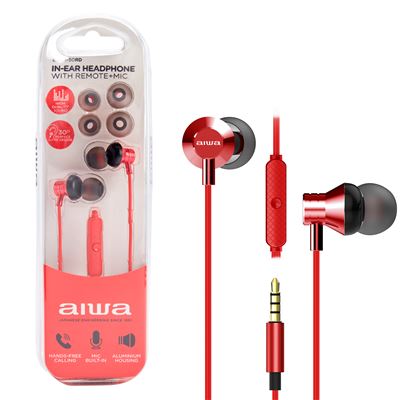 Auriculares In-ear Aiwa Estm-50rd Color Rojo