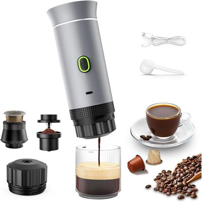 Cafetera Portátil Con Batería Planet Kf-jn-02 Plata