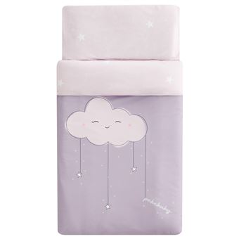 Pack Funda Nórdica maxicuna Pekebaby (120 x 150 cm) Candy rosa algodón