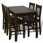 Mesa de comedor y 4 sillas madera vidaXL Marron