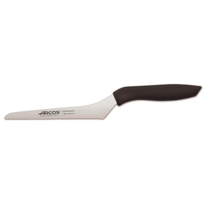 Cuchillo Multiusos Curvo Arcos Niza 134900 De Acero Inoxidable Nitrum Y Mango De Polipropileno Con Hoja De 13 Cm En Blíster