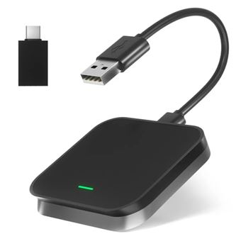 Adaptador Inalámbrico Klack para CarPlay y Android Auto – Conexión a la pantalla inteligente de tu coche sin cables, Automática, Bluetooth 5.0 y Alta Velocidad de 5.8GHz - 1
