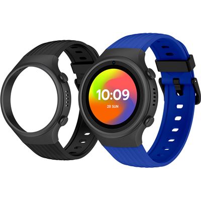 Reloj Inteligente Para Niños Spc Smartee 4g Junior Con Gps, Videollamadas, Botón Sos, Doble Pulsera Azul Y Negra Y Modo Tracker