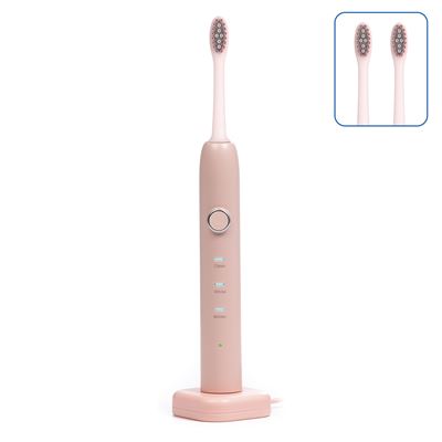 Cepillo De Dientes Eléctrico Dam Con Batería Recargable Y Cabezal Carga Inalámbrica Inductiva Rosa Claro