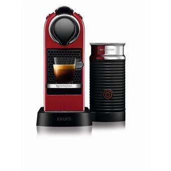 NESPRESSO CITIZ & MILK Krups YY4116FD Máquina de café espresso de cápsula  roja - Expresso y cafeteras - Los mejores precios