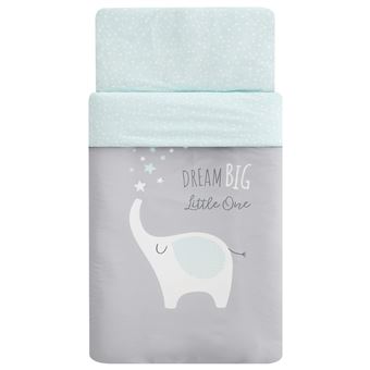 Pack Funda Nórdica maxicuna Pekebaby (120 x 150 cm) Dream Big menta algodón