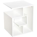 Mesilla de centro Homcom blanco 45x40x55 cm tablero de partículas