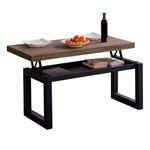 Adec Group Loft de centro mesita comedor en roble boreal y negro medidas 120 cm largo x 60 120x60