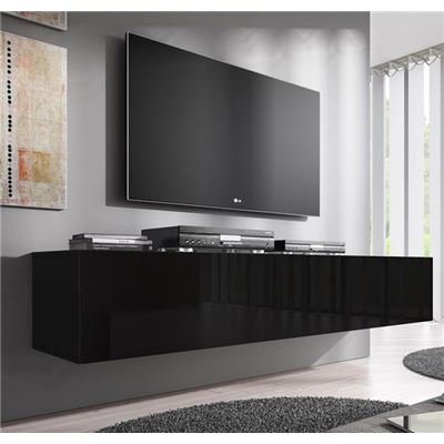 Mueble Tv Modelo Forli Xl 160 Cm En Negro