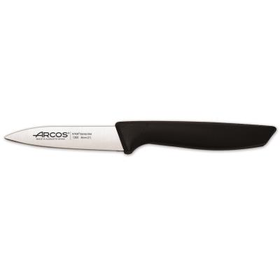 Arcos Cuchillo Mondador Niza 135000 De Acero Inoxidable Nitrum Y Mango De Polipropileno Con Hoja De 8.5 Cm En Blíster