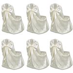 Set de 6 Fundas de Color crema para sillas, banquetes y bodas