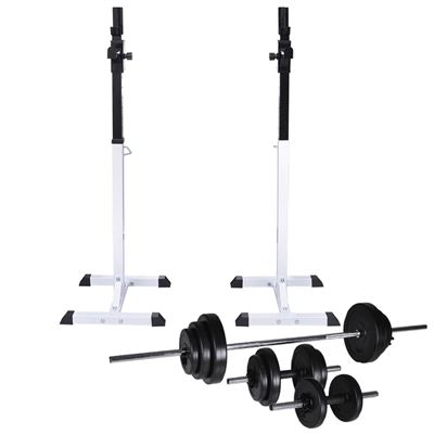 Soporte De Pesas Con Pesas Y Mancuernas 30,5 Kg, Vidaxl