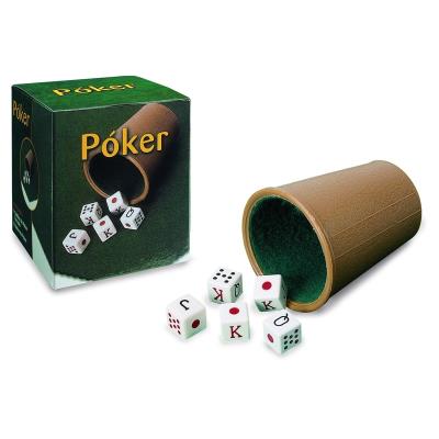 Cubilete Poker Forrado + Dados