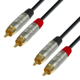 Cable Rca 2 Machos A 2 Rca Machos 6 Metros Profesional K4 TCC Rean K4tcc0600 - 1