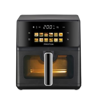 Freidora De Aire Prixton Cook Organics 6l -doble Resistencia - 1700 W - 12 Programas Negro