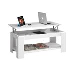 Mesa de centro Habitdesign Ambit elevable Blanco Artik