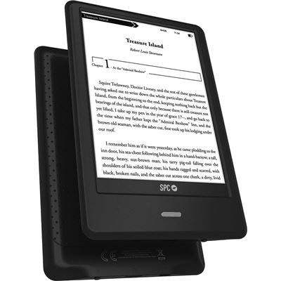 Libro Electrónico Spc Dickens Light 2 Pro De 6"" Táctil, Luz Y Temperatura Regulable, 8gb, 1 Mes De Autonoía - Negro