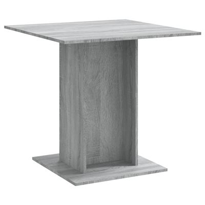 Vidaxl Gris Mesa De Comedor Madera Contrachapada Sonoma 80X80x75cm