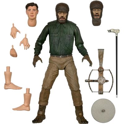Neca Figura Universal Monster Scale Action Ultimate Wolf (B&W) - Imagen 3