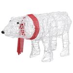 Oso de luces decorativo navideño 45 LED vidaXL 71x20x38 cm acrílico