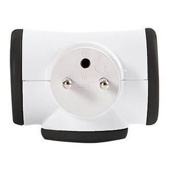 WATT & CO Triplite 3x16A bloque de tapón giratorio negro