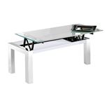 Mesa de centro ELEVABLE Adec UNIVERSAL CRISTAL BLANCO