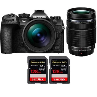 Cámara EVIL OM SYSTEM OM-1 + ED 12-40mm f/2.8 PRO II + ED 40-150mm f/4 PRO + 2 SanDisk 128GB Extreme PRO UHS-II SDXC 300 MB/s + PDF 20 técnicas para mejorar sus fotos - 1