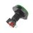 Pulsador arcade BeMatik momentáneo 60 mm 1NO 1NC 250V 15A SPDT verde con luz_2