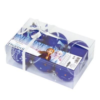 Pack de 6 Bolas árbol de Navidad diámetro 8cm Elsa Frozen II Disney ARDITEX WD13415