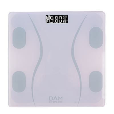 Báscula Inteligente Dam Con Bioimpedancia, Bluetooth Y App Peso, Grasa%, Imc, Edad Corporal, Etc Rosa