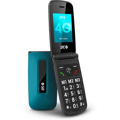 Teléfono Móvil Para Mayores Spc Titan 2, 4g, Teclas Xl, Timbre Alto, Configuración Remota - Azul