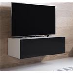 Mueble TV modelo Luke H1 100x30cm blanco y negro