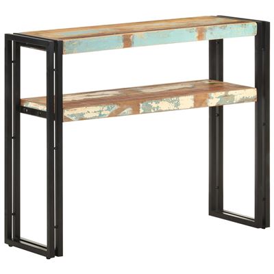 Vidaxl Marrón Mesa Consola Madera Maciza Reciclada 90X30x75cm